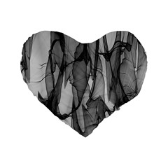 Abstract-black White (1) Standard 16  Premium Heart Shape Cushions by nateshop