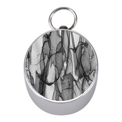 Abstract-black White (1) Mini Silver Compasses by nateshop