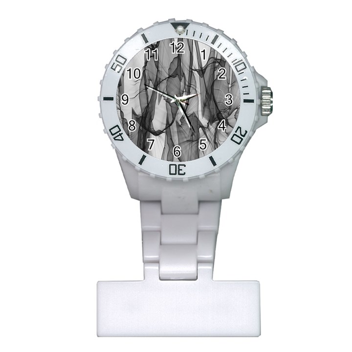 Abstract-black White (1) Plastic Nurses Watch