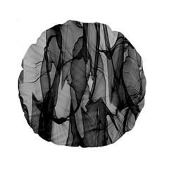 Abstract-black White (1) Standard 15  Premium Round Cushions by nateshop