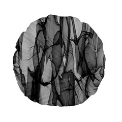 Abstract-black White (1) Standard 15  Premium Flano Round Cushions by nateshop