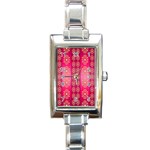 Background-15 Rectangle Italian Charm Watch Front