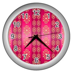 Background-15 Wall Clock (silver) by nateshop