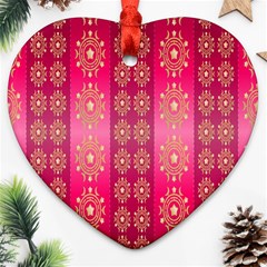 Background-15 Heart Ornament (two Sides) by nateshop