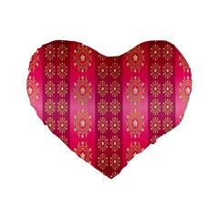 Background-15 Standard 16  Premium Flano Heart Shape Cushions by nateshop