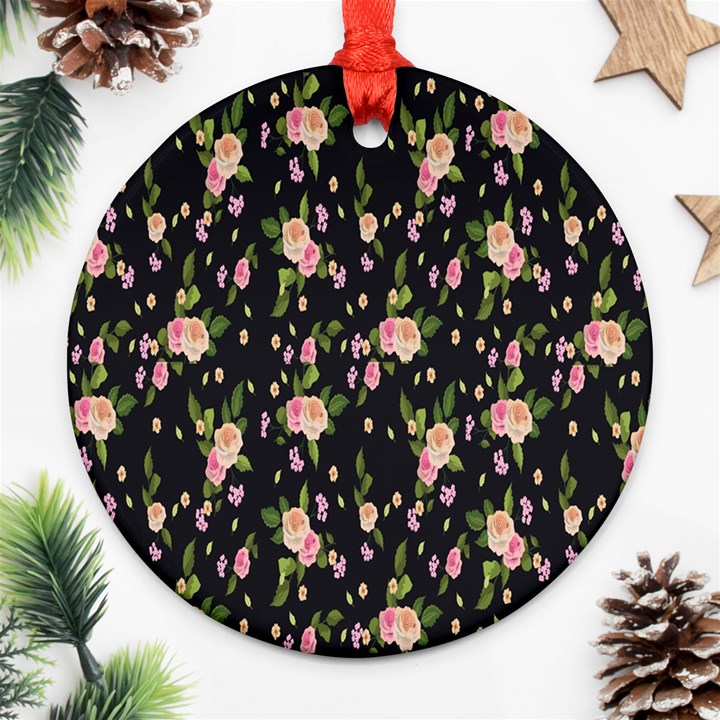 Background-roses Ornament (Round)