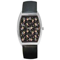 Background-roses Barrel Style Metal Watch by nateshop