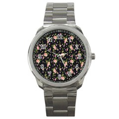 Background-roses Sport Metal Watch by nateshop