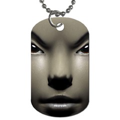 Close Up Portrait Asian Woman Close Up Portrait Asian Woman Dog Tag (one Side) by dflcprintsclothing