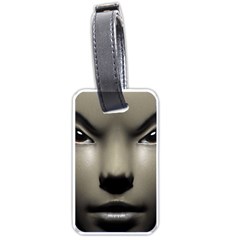 Close Up Portrait Asian Woman Close Up Portrait Asian Woman Luggage Tag (one Side) by dflcprintsclothing