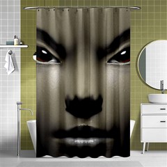 Close Up Portrait Asian Woman Close Up Portrait Asian Woman Shower Curtain 48  X 72  (small)  by dflcprintsclothing