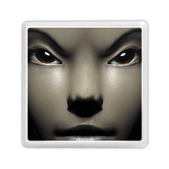 Close Up Portrait Asian Woman Close Up Portrait Asian Woman Memory Card Reader (square) by dflcprintsclothing