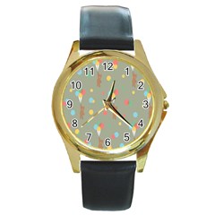 Bear 1 Round Gold Metal Watch by nateshop