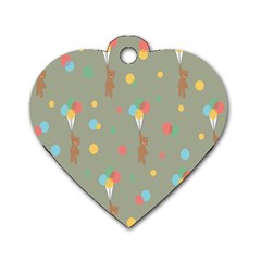 Bear 1 Dog Tag Heart (one Side) by nateshop