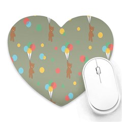 Bear 1 Heart Mousepads by nateshop