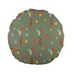 Bear 1 Standard 15  Premium Flano Round Cushions Front