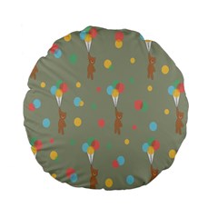 Bear 1 Standard 15  Premium Flano Round Cushions by nateshop