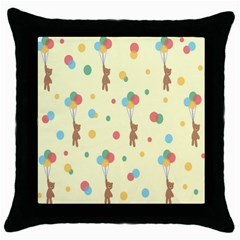 Bear 2 Throw Pillow Case (black) by nateshop