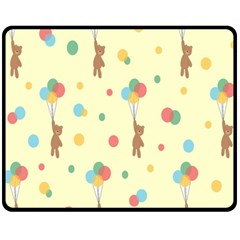 Bear 2 Fleece Blanket (medium)  by nateshop