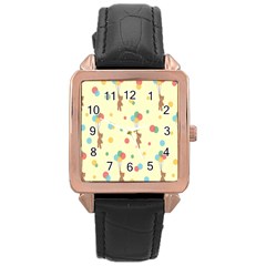 Bear 2 Rose Gold Leather Watch  by nateshop