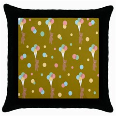 Bear 3 Throw Pillow Case (black) by nateshop