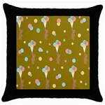 Bear 3 Throw Pillow Case (Black) Front