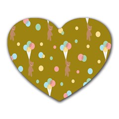 Bear 3 Heart Mousepads by nateshop