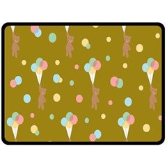 Bear 3 Fleece Blanket (large)  by nateshop