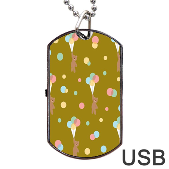 Bear 3 Dog Tag USB Flash (Two Sides)