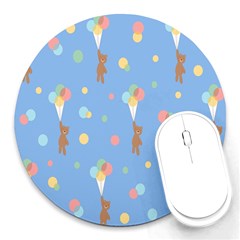 Bear 5 Round Mousepads by nateshop