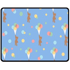 Bear 5 Fleece Blanket (medium)  by nateshop