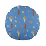 Bear 5 Standard 15  Premium Round Cushions Back