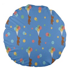 Bear 5 Large 18  Premium Flano Round Cushions by nateshop