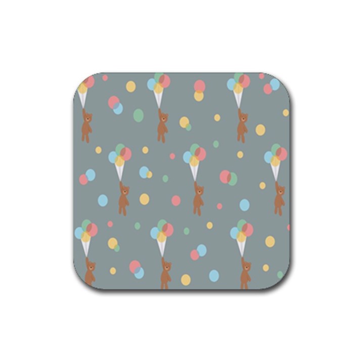 Bear 7 Rubber Coaster (Square)