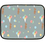 Bear 7 Fleece Blanket (Mini) 35 x27  Blanket