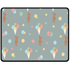 Bear 7 Fleece Blanket (medium)  by nateshop