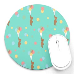 Bear 6 Round Mousepads by nateshop