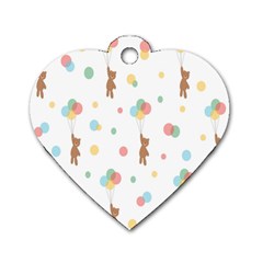 Bear Dog Tag Heart (one Side) by nateshop