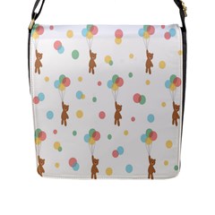 Bear Flap Closure Messenger Bag (l) by nateshop