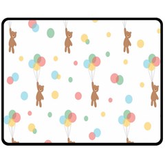 Bear Double Sided Fleece Blanket (medium)  by nateshop