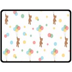 Bear Double Sided Fleece Blanket (Large)  80 x60  Blanket Back