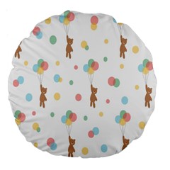 Bear Large 18  Premium Flano Round Cushions by nateshop