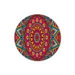 Buddhist Mandala Rubber Round Coaster (4 pack) Front