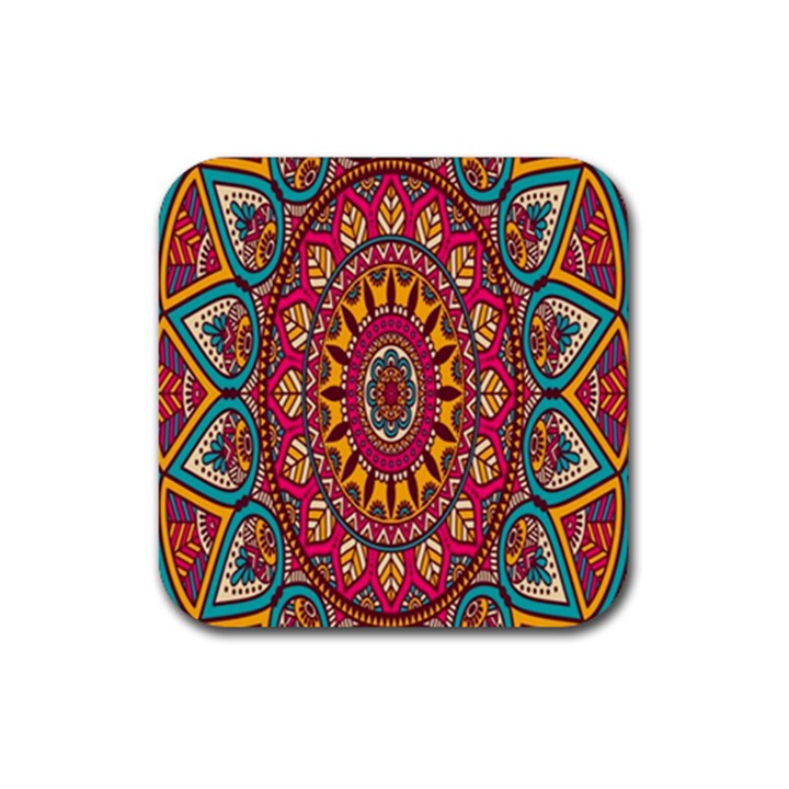 Buddhist Mandala Rubber Coaster (Square)