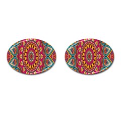 Buddhist Mandala Cufflinks (oval) by nateshop