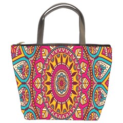 Buddhist Mandala Bucket Bag by nateshop