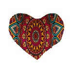 Buddhist Mandala Standard 16  Premium Heart Shape Cushions Front