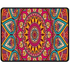 Buddhist Mandala Double Sided Fleece Blanket (medium)  by nateshop