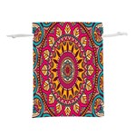 Buddhist Mandala Lightweight Drawstring Pouch (S) Back