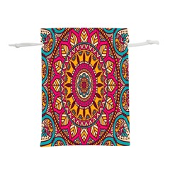 Buddhist Mandala Lightweight Drawstring Pouch (l) by nateshop